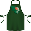 Curled Bangladesh Flag Bangladeshi Day Football Cotton Apron 100% Organic Forest Green