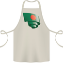 Curled Bangladesh Flag Bangladeshi Day Football Cotton Apron 100% Organic Natural