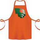 Curled Bangladesh Flag Bangladeshi Day Football Cotton Apron 100% Organic Orange