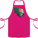 Curled Bangladesh Flag Bangladeshi Day Football Cotton Apron 100% Organic Pink