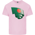 Curled Bangladesh Flag Bangladeshi Day Football Kids T-Shirt Childrens Light Pink