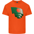 Curled Bangladesh Flag Bangladeshi Day Football Kids T-Shirt Childrens Orange