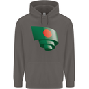 Curled Bangladesh Flag Bangladeshi Day Football Mens 80% Cotton Hoodie Charcoal