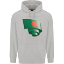 Curled Bangladesh Flag Bangladeshi Day Football Mens 80% Cotton Hoodie Sports Grey