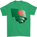 Curled Bangladesh Flag Bangladeshi Day Football Mens T-Shirt 100% Cotton Irish Green