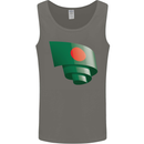 Curled Bangladesh Flag Bangladeshi Day Football Mens Vest Tank Top Charcoal