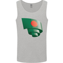 Curled Bangladesh Flag Bangladeshi Day Football Mens Vest Tank Top Sports Grey