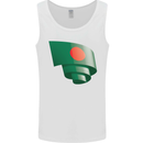 Curled Bangladesh Flag Bangladeshi Day Football Mens Vest Tank Top White
