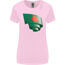 Curled Bangladesh Flag Bangladeshi Day Football Womens Wider Cut T-Shirt Light Pink