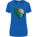 Curled Bangladesh Flag Bangladeshi Day Football Womens Wider Cut T-Shirt Royal Blue