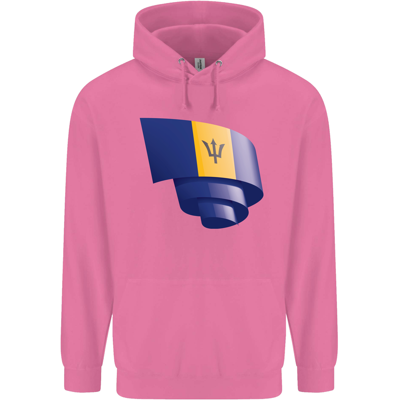 Curled Barbados Flag Barbadians Day Football Childrens Kids Hoodie Azalea