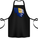 Curled Barbados Flag Barbadians Day Football Cotton Apron 100% Organic Black