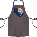 Curled Barbados Flag Barbadians Day Football Cotton Apron 100% Organic Dark Grey