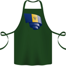 Curled Barbados Flag Barbadians Day Football Cotton Apron 100% Organic Forest Green