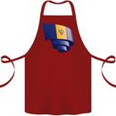 Curled Barbados Flag Barbadians Day Football Cotton Apron 100% Organic Maroon