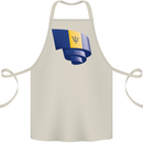 Curled Barbados Flag Barbadians Day Football Cotton Apron 100% Organic Natural