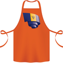 Curled Barbados Flag Barbadians Day Football Cotton Apron 100% Organic Orange