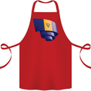 Curled Barbados Flag Barbadians Day Football Cotton Apron 100% Organic Red