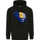 Curled Barbados Flag Barbadians Day Football Mens 80% Cotton Hoodie Black