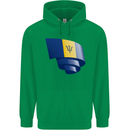 Curled Barbados Flag Barbadians Day Football Mens 80% Cotton Hoodie Irish Green
