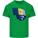 Curled Barbados Flag Barbadians Day Football Mens Cotton T-Shirt Tee Top Irish Green