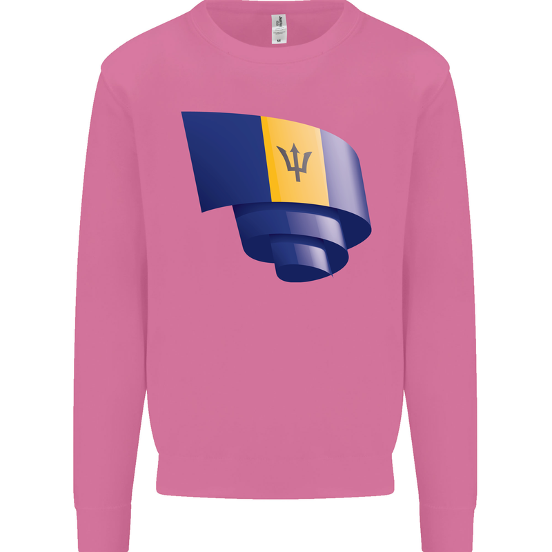 Curled Barbados Flag Barbadians Day Football Mens Sweatshirt Jumper Azalea