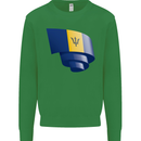 Curled Barbados Flag Barbadians Day Football Mens Sweatshirt Jumper Irish Green