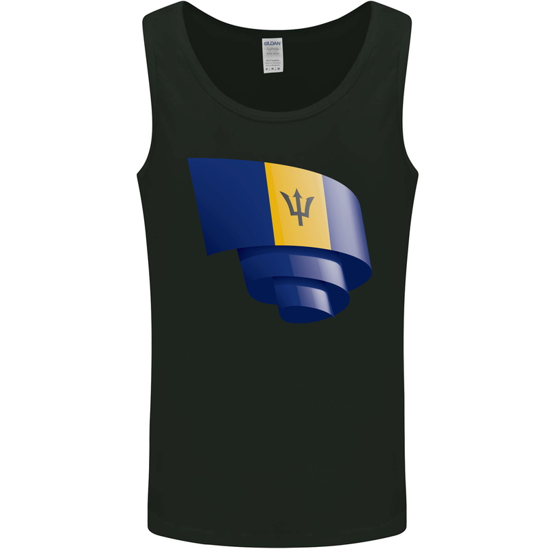 Curled Barbados Flag Barbadians Day Football Mens Vest Tank Top Black