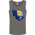 Curled Barbados Flag Barbadians Day Football Mens Vest Tank Top Charcoal