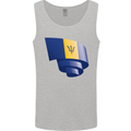 Curled Barbados Flag Barbadians Day Football Mens Vest Tank Top Sports Grey