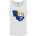Curled Barbados Flag Barbadians Day Football Mens Vest Tank Top White