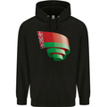Curled Belarus Flag Belarusian Day Football Childrens Kids Hoodie Black