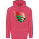 Curled Belarus Flag Belarusian Day Football Childrens Kids Hoodie Heliconia