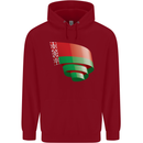 Curled Belarus Flag Belarusian Day Football Childrens Kids Hoodie Red