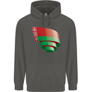 Curled Belarus Flag Belarusian Day Football Childrens Kids Hoodie Storm Grey