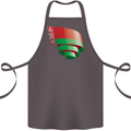 Curled Belarus Flag Belarusian Day Football Cotton Apron 100% Organic Dark Grey
