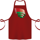 Curled Belarus Flag Belarusian Day Football Cotton Apron 100% Organic Maroon