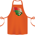 Curled Belarus Flag Belarusian Day Football Cotton Apron 100% Organic Orange