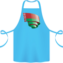 Curled Belarus Flag Belarusian Day Football Cotton Apron 100% Organic Turquoise