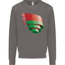 Curled Belarus Flag Belarusian Day Football Mens Sweatshirt Jumper Charcoal