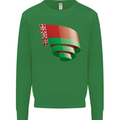 Curled Belarus Flag Belarusian Day Football Mens Sweatshirt Jumper Irish Green