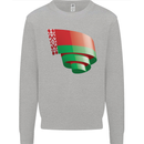 Curled Belarus Flag Belarusian Day Football Mens Sweatshirt Jumper Sports Grey