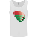 Curled Belarus Flag Belarusian Day Football Mens Vest Tank Top White