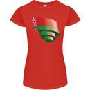 Curled Belarus Flag Belarusian Day Football Womens Petite Cut T-Shirt Red