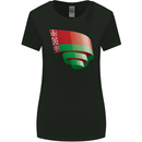 Curled Belarus Flag Belarusian Day Football Womens Wider Cut T-Shirt Black