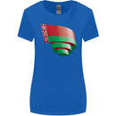 Curled Belarus Flag Belarusian Day Football Womens Wider Cut T-Shirt Royal Blue