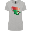 Curled Belarus Flag Belarusian Day Football Womens Wider Cut T-Shirt Sports Grey