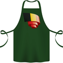 Curled Belgium Flag Belgian Day Football Cotton Apron 100% Organic Forest Green