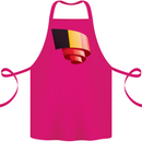 Curled Belgium Flag Belgian Day Football Cotton Apron 100% Organic Pink