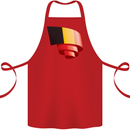Curled Belgium Flag Belgian Day Football Cotton Apron 100% Organic Red